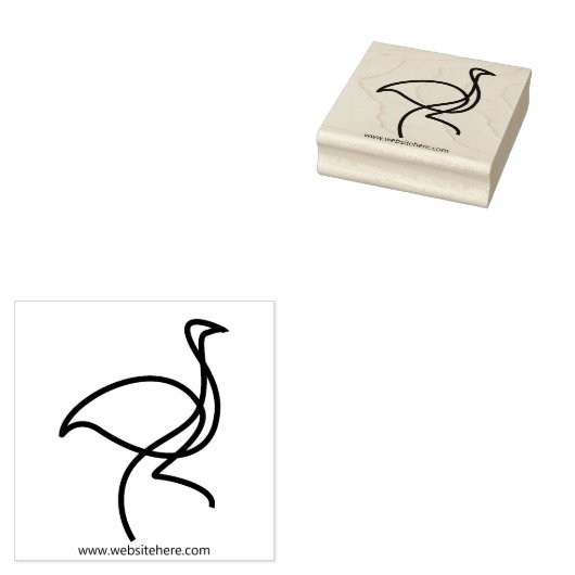 Simple Bird Art Flamingo Gummistempel (Stempel)