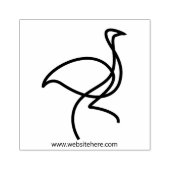 Simple Bird Art Flamingo Gummistempel (Prägung)