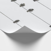 Simple Birds on the Wires Hand-Drawn Illustration Geschenkpapier (Ecke)