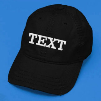 Simple Black Add Your Name or text Elegant Bestickte Baseballkappe