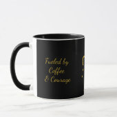 Simple Black and Gold  Aries Zodiac Coffee Tasse (Links)