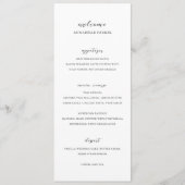 Simple Black and White Clean Guest Name Wedding Menükarte (Vorderseite)