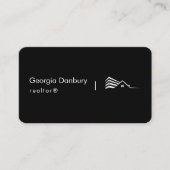 Simple Black and White Luxury Realtor  Visitenkarte (Vorderseite)