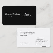 Simple Black and White Luxury Realtor  Visitenkarte (Vorne/Hinten)