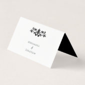 Simple Black and White Minimalist | Place Card (Rückseite)