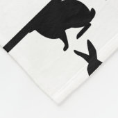 Simple Black And White Pattern Of Bunnies And Name Fleecedecke (Ecke)