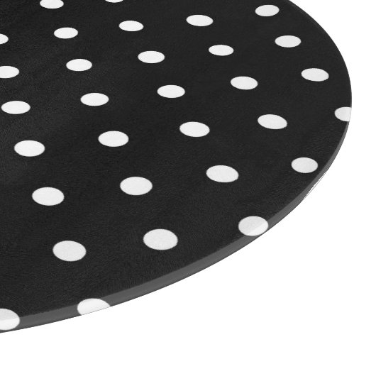 Simple black and white polka dots schneidebrett (Ecke)