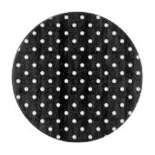 Simple black and white polka dots schneidebrett (Vorderseite)