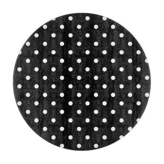 Simple black and white polka dots schneidebrett (Vorderseite)