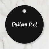 Simple Black and White Script Cursive Text Geschenkanhänger (Rückseite)