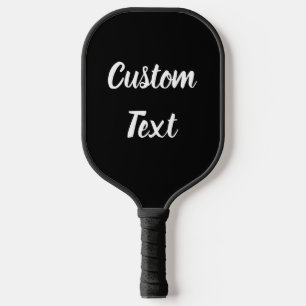 Simple Black and White Script Text Template Pickleball Schläger