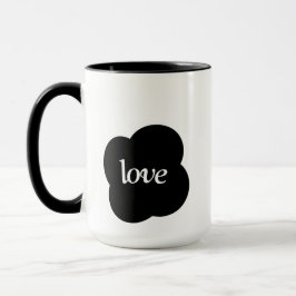 Simple black and white scripture Two-Tone mug Tasse