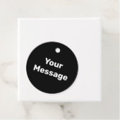 Simple Black and White Your Message Text Template Geschenkanhänger (Beispiel)
