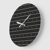 Simple Black Background With Grey Stripes And Tiny Große Wanduhr (Winkel)