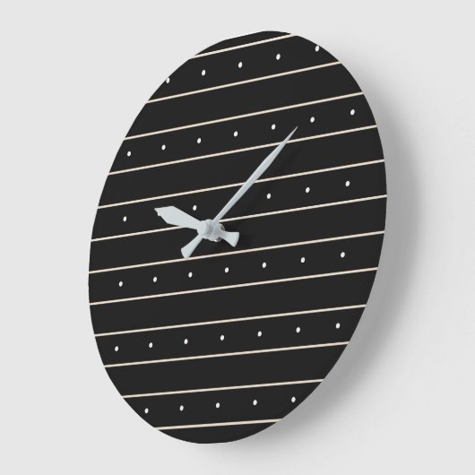 Simple Black Background With Grey Stripes And Tiny Große Wanduhr (Winkel)
