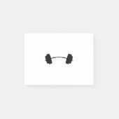 Simple Black Barbell Post-it Klebezettel (Vorderseite)
