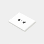 Simple Black Barbell Post-it Klebezettel (angewinkelt)