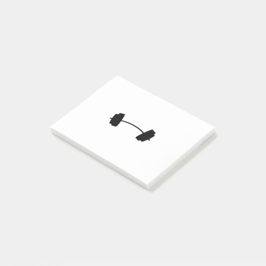 Simple Black Barbell Post-it Klebezettel (angewinkelt)