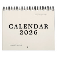 Simple Black Beige USA America Weekly Planner 2025