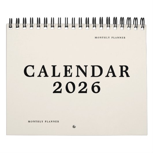 Simple Black Beige USA America Weekly Planner 2025 Kalender (Titelbild)
