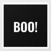 Simple Black Boo Happy Halloween Fensteraufkleber (Blatt)