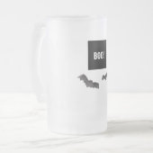 Simple Black Boo Happy Halloween Mattglas Bierglas (Vorderseite Links)