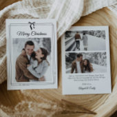 Simple Black Bow Minimalistisch Foto Weihnachten