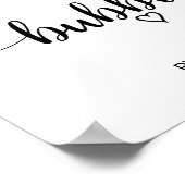 Simple Black Calligraphy Bubbles Signing Poster (Ecke)