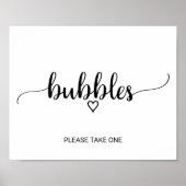 Simple Black Calligraphy Bubbles Signing Poster (Vorne)