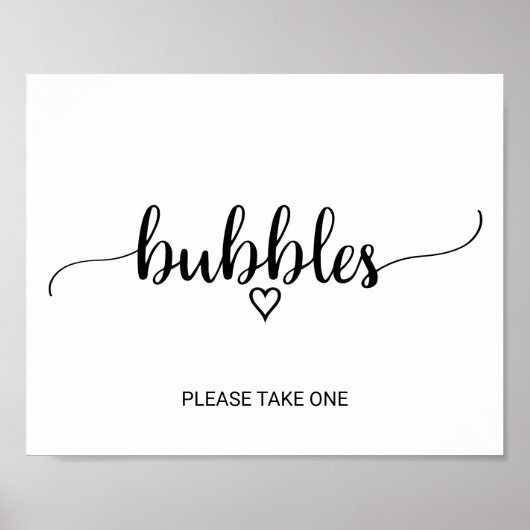 Simple Black Calligraphy Bubbles Signing Poster (Vorne)