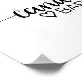 Simple Black Calligraphy Candy Bar Sign Poster (Ecke)