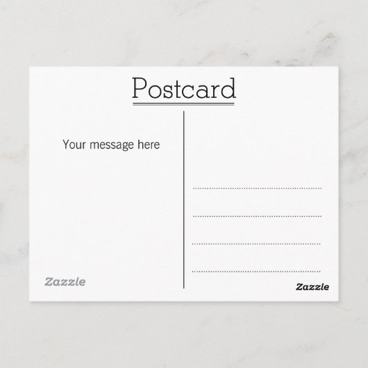 Simple Black Calligraphy Foto Vielen Dank Postcard Postkarte (Rückseite)