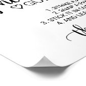 Simple Black Calligraphy Fotobooth Gästebuch (Ecke)