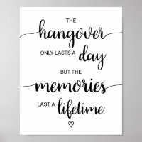 Simple Black Calligraphy Hangover & Erinnerungen U