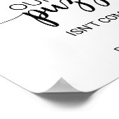 Simple Black Calligraphy Puzzle Guestbook Sign Poster (Ecke)