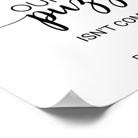 Simple Black Calligraphy Puzzle Guestbook Sign Poster (Ecke)