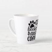 Simple Black "Cat Books and Coffee" Lover Gift Milchtasse (Linke Ecke)