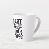 Simple Black "Cat Books and Coffee" Lover Gift Milchtasse (Rechte Ecke)