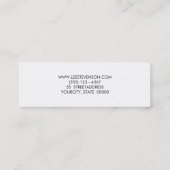 Simple Black Chalkboard Cool Modern Music DJ Mini Visitenkarte (Rückseite)