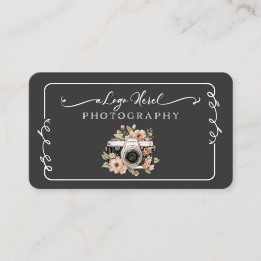 Simple Black Chalkboard Visitenkarte (Vorderseite)