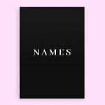 Simple Black Custom Add Your Name Elegant Feiertagskarte<br><div class="desc">Simple Black Custom Add Your Name Elegant Design for Anyone.</div>