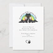 Simple Black Dog Rainbow Bridge Pet Sympathy Card Einladung (Vorderseite)