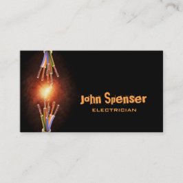 Simple Black Electrician Business Card Visitenkarte