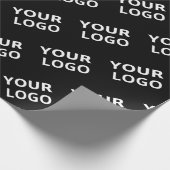 Simple Black elegante Custom Logo Company Geschenkpapier (Ecke)
