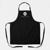 Simple Black Employee Logo Branded Schürze (Vorderseite)