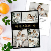 Simple Black Gold 5 Foto Collage Weihnachten