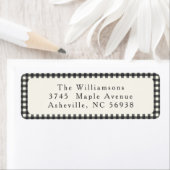 Simple Black Kariert Christmas Rücksendeadresse (Insitu)