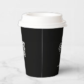 Simple Black Minimalist Business logo QR code Pappbecher (Rechts)