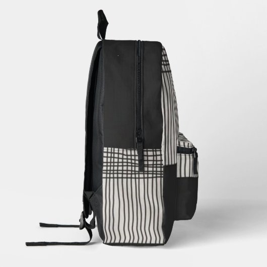 Simple black minimalist monogram and name minimal bedruckter rucksack (Links)