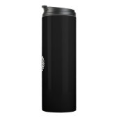 Simple Black Monogram Stylish Modern Minimalist Thermosbecher (Nach rechts gedreht)